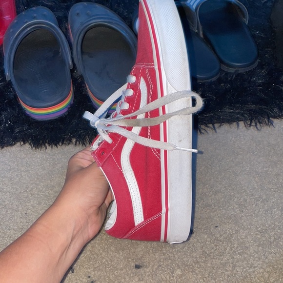 Red vans size 8 1/2 - Picture 2 of 3